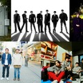 （上段左から）コブクロ、GENERATIONS from EXILE TRIBE、ジャニーズWEST（下段左から）FUNKY MONKEY BΛBY’S、マカロニえんぴつ（提供写真）