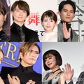 （上段左から）杉咲花、神木隆之介＆浜辺美波、水上恒司＆福原遥（下段左から）二階堂ふみ＆GACKT、池田エライザ＆堤真一（C）モデルプレス