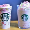 （右から）花見だんご フラペチーノ、花見 さくら クリーム（C）モデルプレス