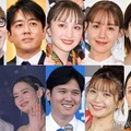 （上段左から）HIKAKIN、安住紳一郎アナウンサー、百田夏菜子、トリンドル玲奈、笹崎里菜さん、（下段左から）こーくん、なごみ、大谷翔平選手／Photo by Getty Images、宇野実彩子、松井玲奈（C）モデルプレス