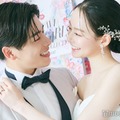 結婚発表後モデルプレスのインタビューに応じたなこなこ／こーくん、なごみ（C）モデルプレス