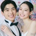 結婚発表後モデルプレスのインタビューに応じたなこなこ／こーくん、なごみ（C）モデルプレス