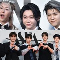 （上段）藤澤涼架、大森元貴、若井滉斗（下段）YOUNGJAE、JIHOON、HANJIN、DOHOON、KYUNGMIN、SHINYU（C）モデルプレス