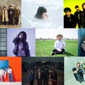 （上段左から）IMP.、Aimer、SUPER BEAVER（中段左から）Number_i、乃紫、HIPPY、Mrs. GREEN APPLE（下段左から）M!LK、ヤングスキニー、Little Glee Monster（提供写真）