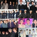 （左上から時計回りに）三代目 J SOUL BROTHERS 、TOMORROW X TOGETHER、 Da-iCE、乃木坂46、櫻坂46、&TEAM、BE:FIRST、超特急、JO1（C）モデルプレス