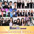 （左上から時計回り）TOMORROW X TOGETHER、&TEAM、TWICE、NewJeans、Kep1er、Stray Kids、KARA（C）モデルプレス