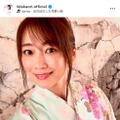 飯田圭織、娘の七五三を報告！お揃いの着物姿でしみじみ「我が子達、元気に立派に成長したなぁ」 画像