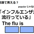 英語で「インフルエンザが流行っている」はなんて言う？ 画像