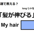 英語で「髪が伸びる」はなんて言う？ 画像