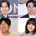 （左から時計回りに）溝端淳平、吉村崇、逢沢りな、神谷浩史 （C）モデルプレス