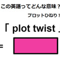 この英語ってどんな意味？「 plot twist 」 画像