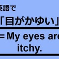 英語で「目がかゆい」はなんて言う？ 画像