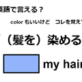 英語で「(髪を)染める」ってなんて言う？