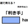 英語で「利き手」はなんて言う？