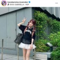 「スタイル抜群」田中れいな、美シルエットのモノトーンコーデに絶賛の声「理想的な着こなし」