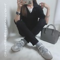 バレエシューズ×スニーカー⁉【GU】ハイブリッドデザインシューズが主役の足元抜け感モノトーン【40代の毎日コーデ】 画像