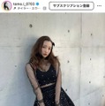 板野友美、シースルーの上品肌見せコーデにファンうっとり「大人な落ち着いた雰囲気」「センスいい！」