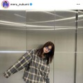 「足ながーい！」めるる、美脚を大胆披露！秋のオーバーシャツコーデに反響「かわいいの天才」