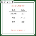 あるなしクイズです！「天気予報にあって占いにない。警察にあって検察にない」あるには、覚えておきたいものがありますね【難易度LV3.・中辛】