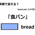英語で「食パン」は何て言う？