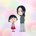 「ちびまる子ちゃん」×宇多田ヒカル描きおろしイラスト（C）さくらプロダクション／日本アニメーション
