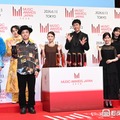 （前列左から）宅見将典氏、池田瑛紗、菅原咲月（後列左から）塩崎太智、吉田仁人、畑芽育、五百城茉央（C）モデルプレス