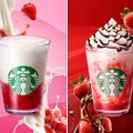 「ごろっとイチゴミルク」「イチゴチョコレートフラペチーノ」（提供写真）