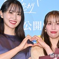 「チェイサーゲームW 水魚の交わり」公開初日舞台挨拶に出席した菅井友香、中村ゆりか（C）モデルプレス