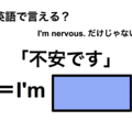 英語で「不安です」は何て言う？ 画像