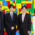 （左から）長谷川忍、阿部亮平、ノブ、朝日奈央（C）フジテレビ