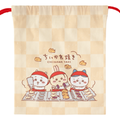 ちいかわ焼き 店員さんなほどよいサイズの巾着　各1,320円（税込）