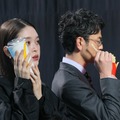 高石あかり、妻夫木聡／新CM「白昼の誘惑 Lが無料」篇メイキングより（提供写真）