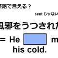 英語で「風邪をうつされた」は何て言う？ 画像