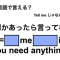 英語で「何かあったら言ってね」は何て言う？ 画像