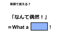 英語で「なんて偶然！」は何て言う？ 画像