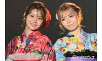 「今日好き」りんか＆ゆい小池（ゆいちゃみ）、蜷川実花監修・華やかな色違い浴衣姿 頭寄せ合う仲良しポーズも【TGC松山2026】 画像
