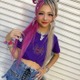 小学生ギャルモデルゆなち、浴衣姿＆盛り髪披露「お祭りでも目立ってる」「超可愛い」と絶賛の声 画像