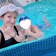 「やばいね」辻希美、三男とおうちプール！ヘアバンド×水着な自身の姿に苦笑「見て見ぬふりして下さい」 画像