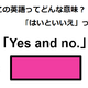 この英語ってどんな意味？「Yes and no.」 画像