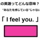 この英語ってどんな意味？「 I feel you. 」 画像