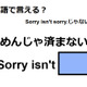 英語で「ごめんじゃ済まないよ」はなんて言う？ 画像