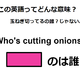 この英語ってどんな意味？「Who’s cutting onions?」 画像