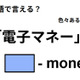 英語で「電子マネー」はなんて言う？ 画像