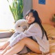 日向坂46河田陽菜、自宅からぬいぐるみ持参 爽やかパジャマ姿の2nd写真集先行カット公開 画像