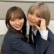 櫻坂46守屋麗奈＆藤吉夏鈴、楽屋での“ほっぺハート”ショット解禁「櫻撮」先行カット 画像