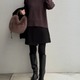 冬の装いをアップデート。ミニ丈スコート×ロングブーツで作る最旬バランス【40代の毎日コーデ】 画像