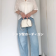【GU】透かし編みニットが優秀！デニム合わせでつくる、爽やかで心地よい初夏のカジュアルスタイル【40代の毎日コーデ】 画像