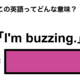 この英語ってどんな意味？「I’m buzzing.」 画像