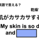 英語で「肌がカサカサする」は何て言う？ 画像