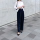 抜け感シアー×美脚トラウザー。白トップスのきれいめ秋スタイル【40代の毎日コーデ】 画像